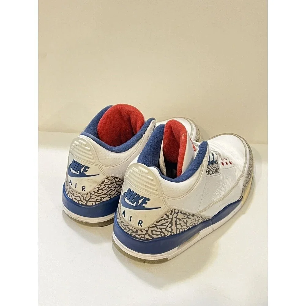 Jordan 3 Retro True Blue‎ Mens 8.5 White OG Nike Air Basketball Streetwear Retro